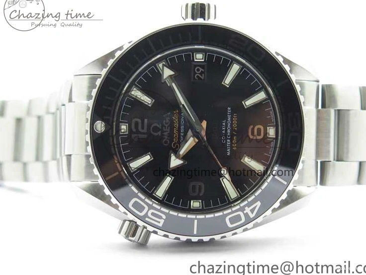 0501 Planet Ocean 39.5mm Black Ceramic Bezel SS VSF 1:1 Best Edition Black Dial on SS Bracelet A Stretchable 7890